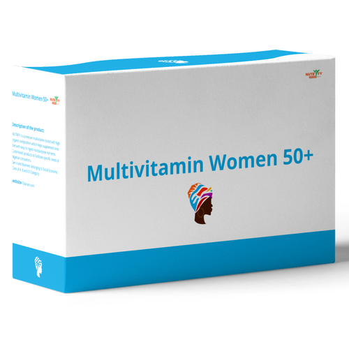 Holy_BさんのDesign a premium packaging for Multivitamin for women 50+ brand for Nigerian Consumersデザイン