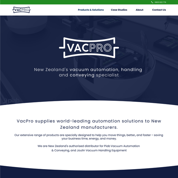 Vacpro Custom Website