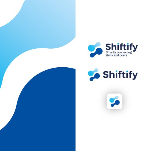 Minimalist and modern logo design for modern work shift management application Design by CN_Design