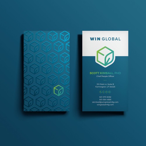 WIN Global Business Card Design Design by Rakibh