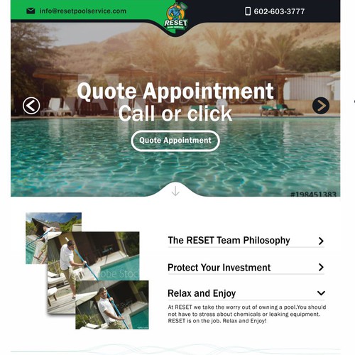 Design Pool Service Website for Heroes of Pool Industry di David Jispace