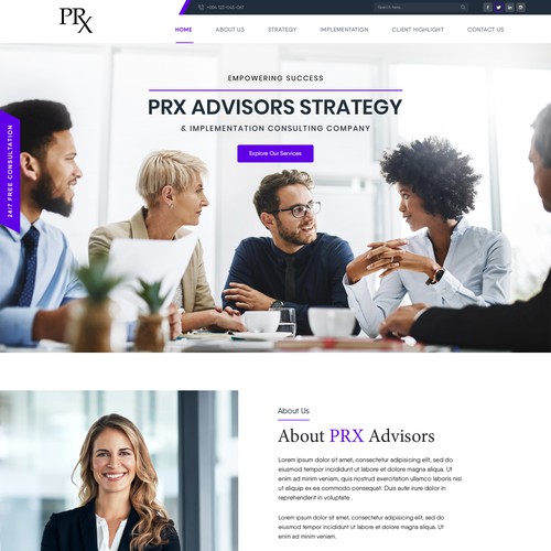 High-End Consulting Website Design Design by Smashing Boys