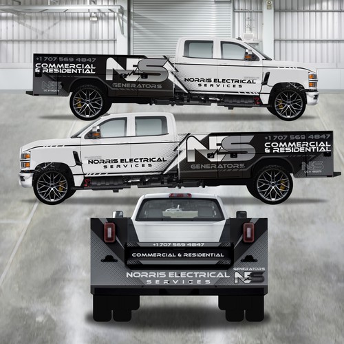 Electrical company needs a new truck wrap! Design by ✨Elis Alves✨