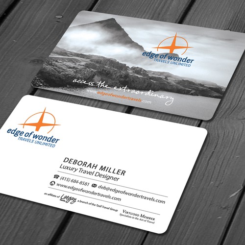 Create a card that exudes the awesomeness of luxury adventure travel Design by deviserpark