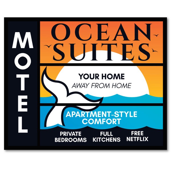 Ocean Suites Motel sign
