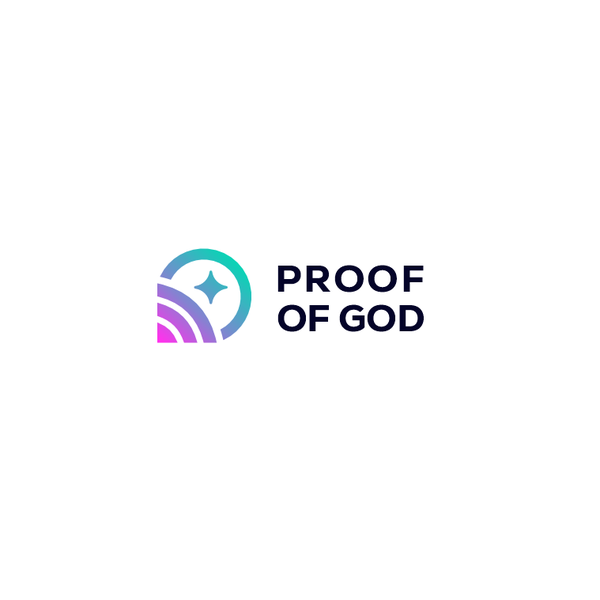 Design by S A R K O D I T ツ titled "A symbol/logo for an optimistic film titled "PROOF OF GOD", and app that represents the film... Deals with science and philosophy. See reference for idea merging science and philosophy (star with communication signals)"