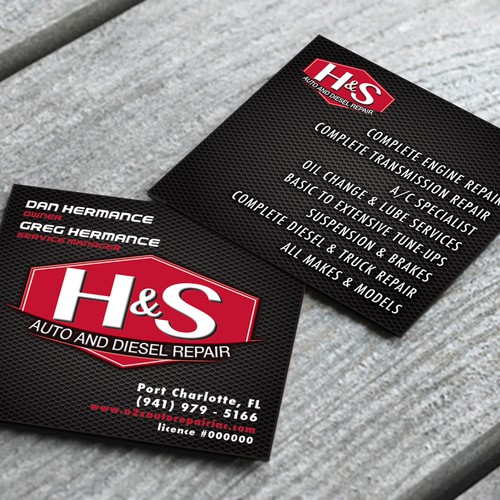 Create A Unique Business Card For H&S Auto And Diesel