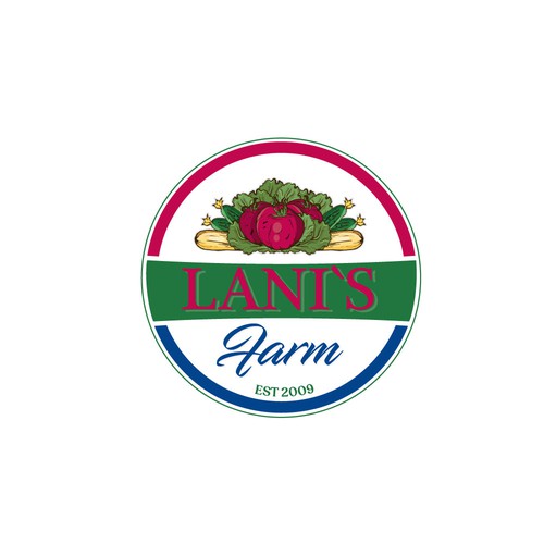 Farm logo - All natural vegetable farm Diseño de Mararti