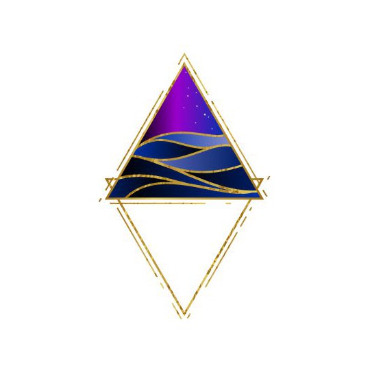 Pyramid logo with the title 'Geometric/Nature design for Boutique'