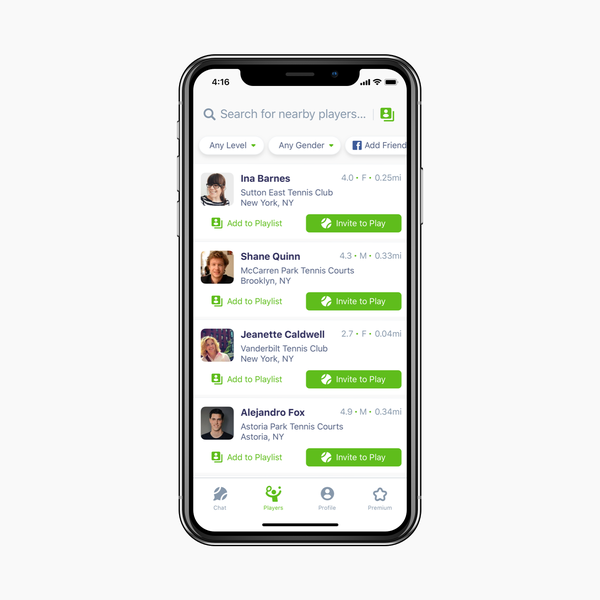 Design by Hinoki Studio titled "Tennis app"