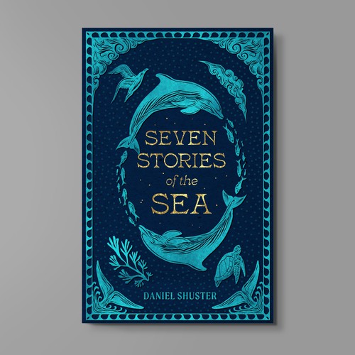 Design a whimsical storybook cover for a collection of fables about sea creatures Design by BINATANG