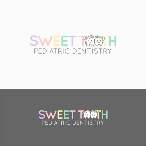 Pediatric Dentist Logo that is modern but welcoming and warm in high end neighborhood. Design by Logood.id