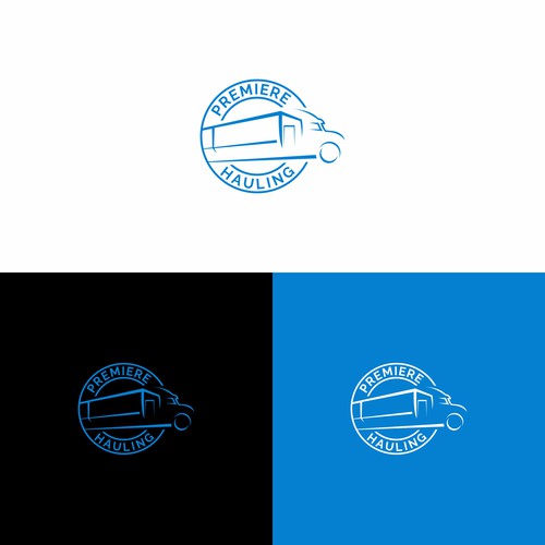 Premiere Hauling Logo Design Diseño de keoart