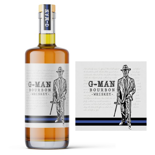 G-Man Whiskey Is seeking a distinctive design for our new brand. Design by sam2305