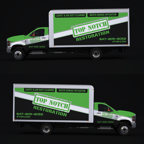 box truck wall 12x6ft to attract people to our service. Design by ATJEH™