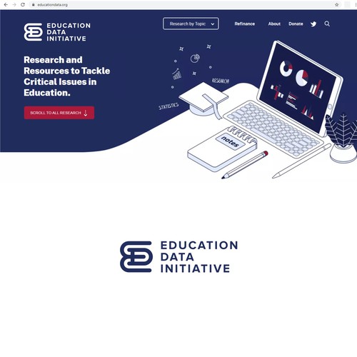 Logo for Major Education Research Website Re-brand Design by pineapple ᴵᴰ