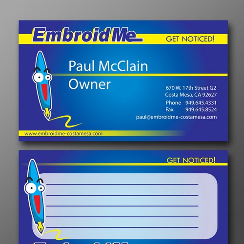 New stationery wanted for EmbroidMe  Design by angga ang