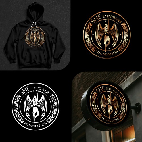 SHEempowers - luxurious design of a woman preferrably in some kind of a circle to appeal to women professionals Design by eMbo