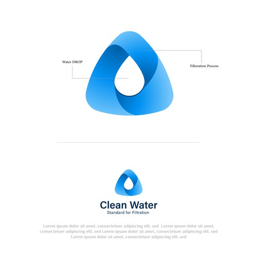 Simple Clean Logo for Water Filtration Company Design by Sidd-81