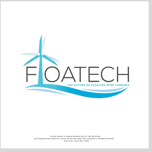 Creation of a logo for a wind turbine research project: FLOATECH Design by OneStop Design