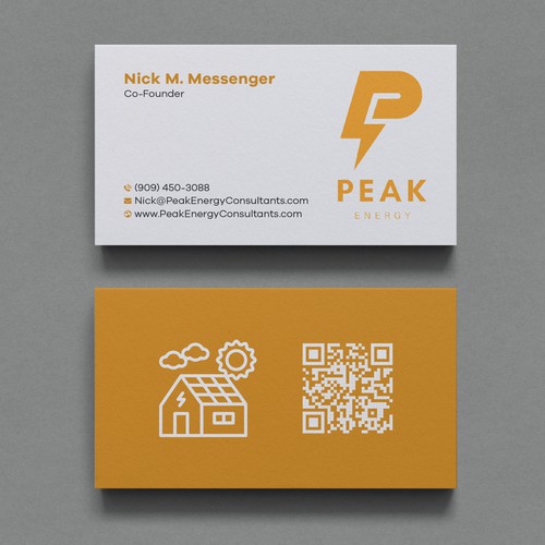 Modern Business Card Design for Electric Energy and Solar Company Design by Birendra Chandra Das