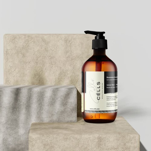 Minimalist label design for shampoo bottle Design by GARDOUM