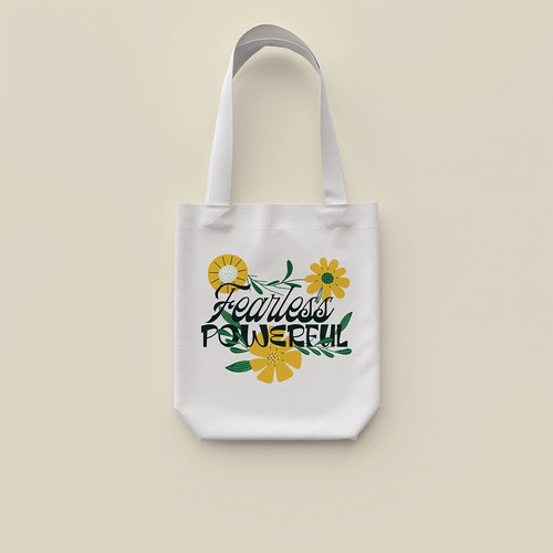 Typographic illustration to inspire and empower women Design by Little Whale