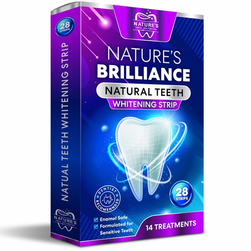 Natural Design Needed for Nature's Brilliance Whitening Strips Design by GenScythe