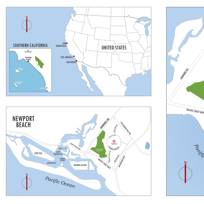 Newport Center / Fashion Island Map | Illustration or graphics contest