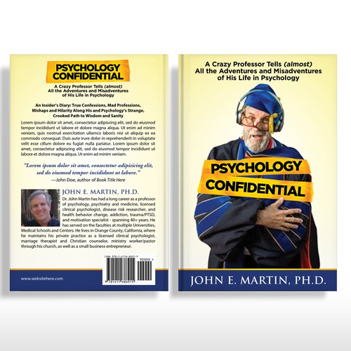 Cover for book on funny stories about a psychology professor's experiences with students and clients Design by Sherwin Soy