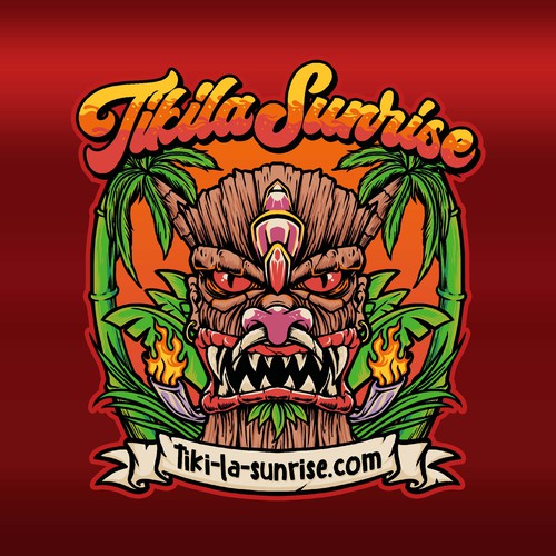 Tiki inspired race car logo Design by Luki Unio