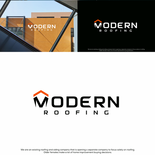 Modern Roofing - A new (modern looking) company in an old (not modern) industry Design by LEXItheDolphin