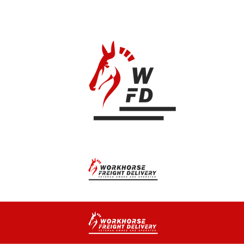 Design a flashy workhorse logo for a bright red cargo van Design by A.B.D