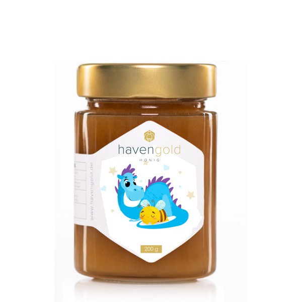 label design for natural honey for kids