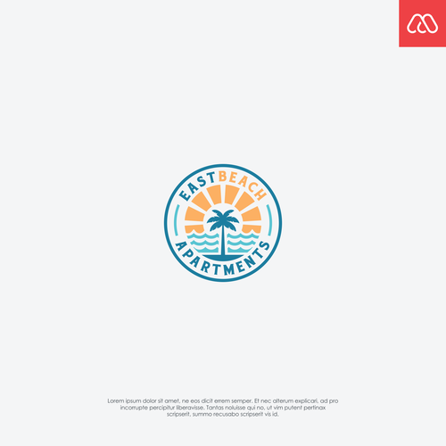 RETRO / Mid-Century - BEACHY APARTMENT LOGO - WE ALWAYS PICK A WINNER! Design by artilogo.co