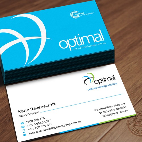 Create new business cards for Optimal Group Design réalisé par KZT design