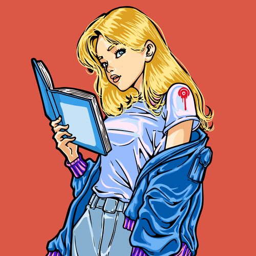 Graphic Novel Character - promoting reading in libraries Design by Hadeboga Studio