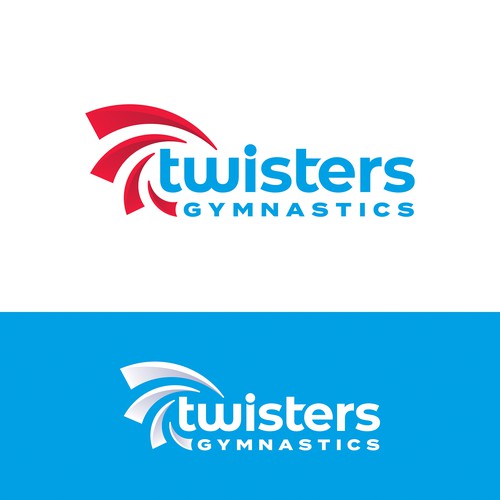 Twister Gymnastics Logo Rebrand - Modern, Exciting, Clean Logo Update for Kids Gymnastics Facility Design by DR Creative Design