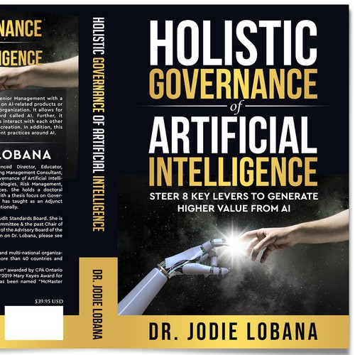 Man and Machine interaction - Book cover needed for Governance of Artificial Intelligence Design von NoBoundaries