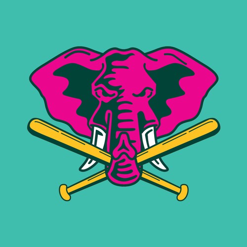 Travel Baseball Team Logo & Patch - Elephant Design by WiFiSign