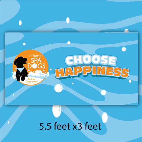 Choose Happiness Banner Design Ontwerp door Sebastian PZ