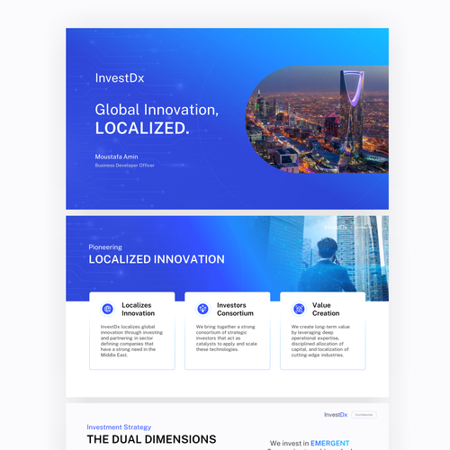 Bold presentation for investment company Design by Auf Hidayat