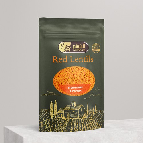 We need 1 eye catching design for grains and beans packaging. Design by PetraS_