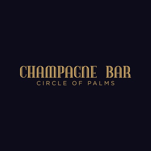 Luxury and modern Champagne Bar logo Design by subahman