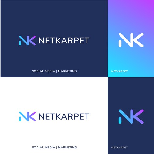 Let's design a visually striking logo for NETKARPET, a marketing agency! Design by ONUN