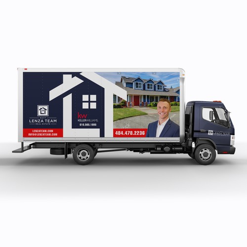 Custom Truck Design Wrap for Real Estate Agent, CREATIVE PROFESSIONAL CLEAN Design by HARU_ICHIBAN_