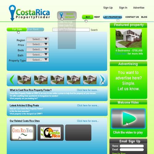 Property Finder Site - WP Home Page Design - Experts Wanted! Design by DesignLoper