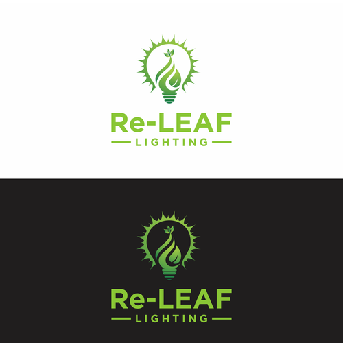 Re-LEAF Lighting logo Design by goendil