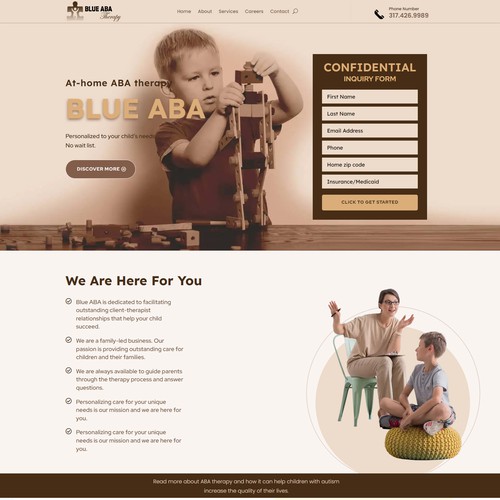 Looking for a friendly and minimalist design for kids therapy Site Design by WordpressExpert