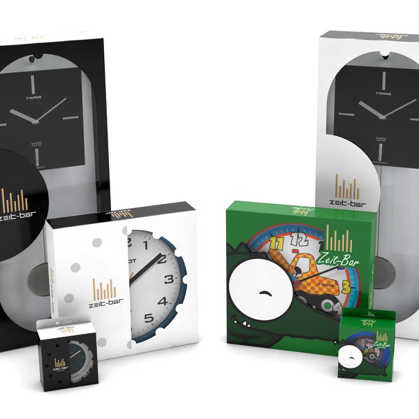 Diseño de PuntoCreativo titulado "Packing Clocks"